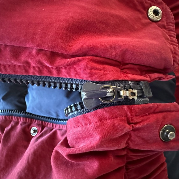 Eddie Bauer Down Puffer Jacket Fold-away Hood Coat Ski Sz L - Picture 6 of 6